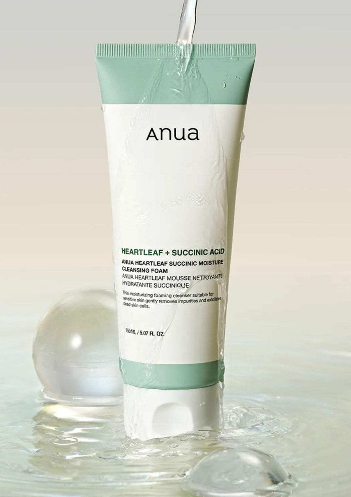 Anua Heart Leaf Succinic Moisture Cleansing Foam 150ml