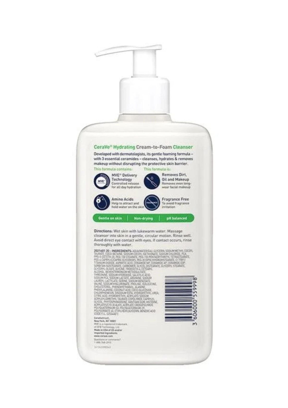 CeraVe Hydrating Cream To Foam Cleanser 236ml