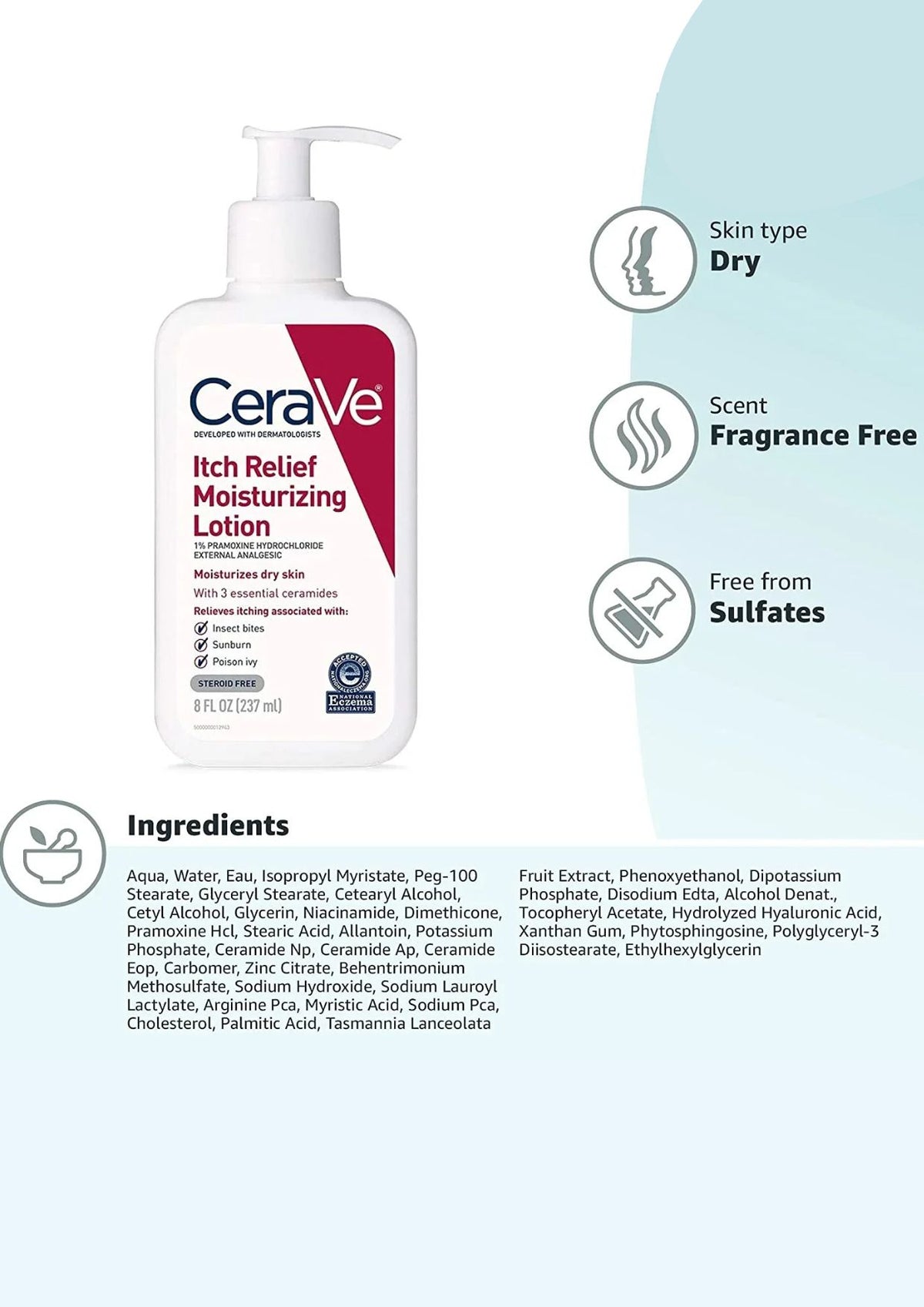 CeraVe Itch Relief Moisturizing Lotion 237ml