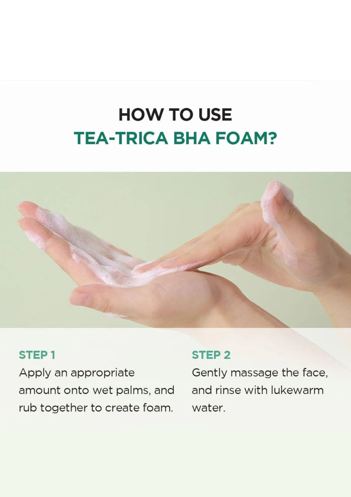 Madagascar Centella Tea Trica BHA Foam 125ml