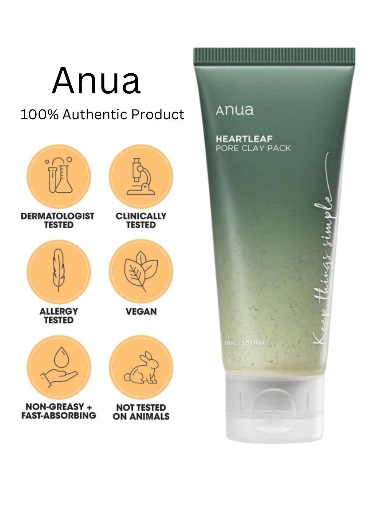 Anua Heartleaf Pore Clay Pack 100ml