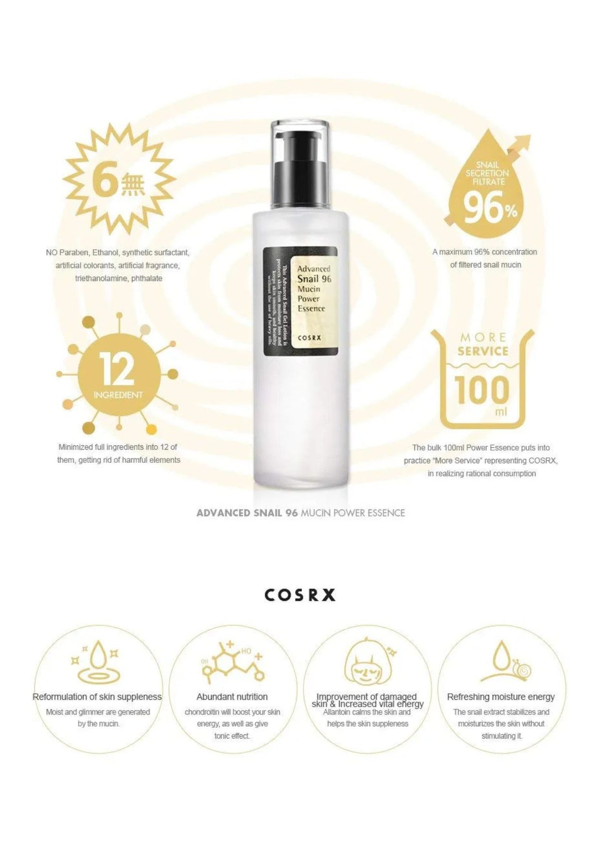 Cosrx Advanced Snail 96 Mucin Power Essence 100ml