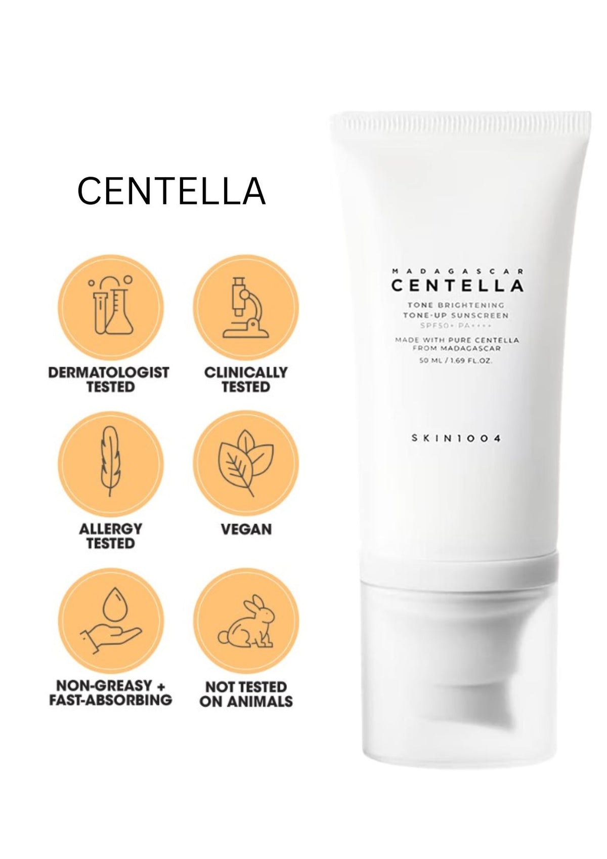 Madagascar Centella Tone Brightening Tone-Up Sunscreen 50ml