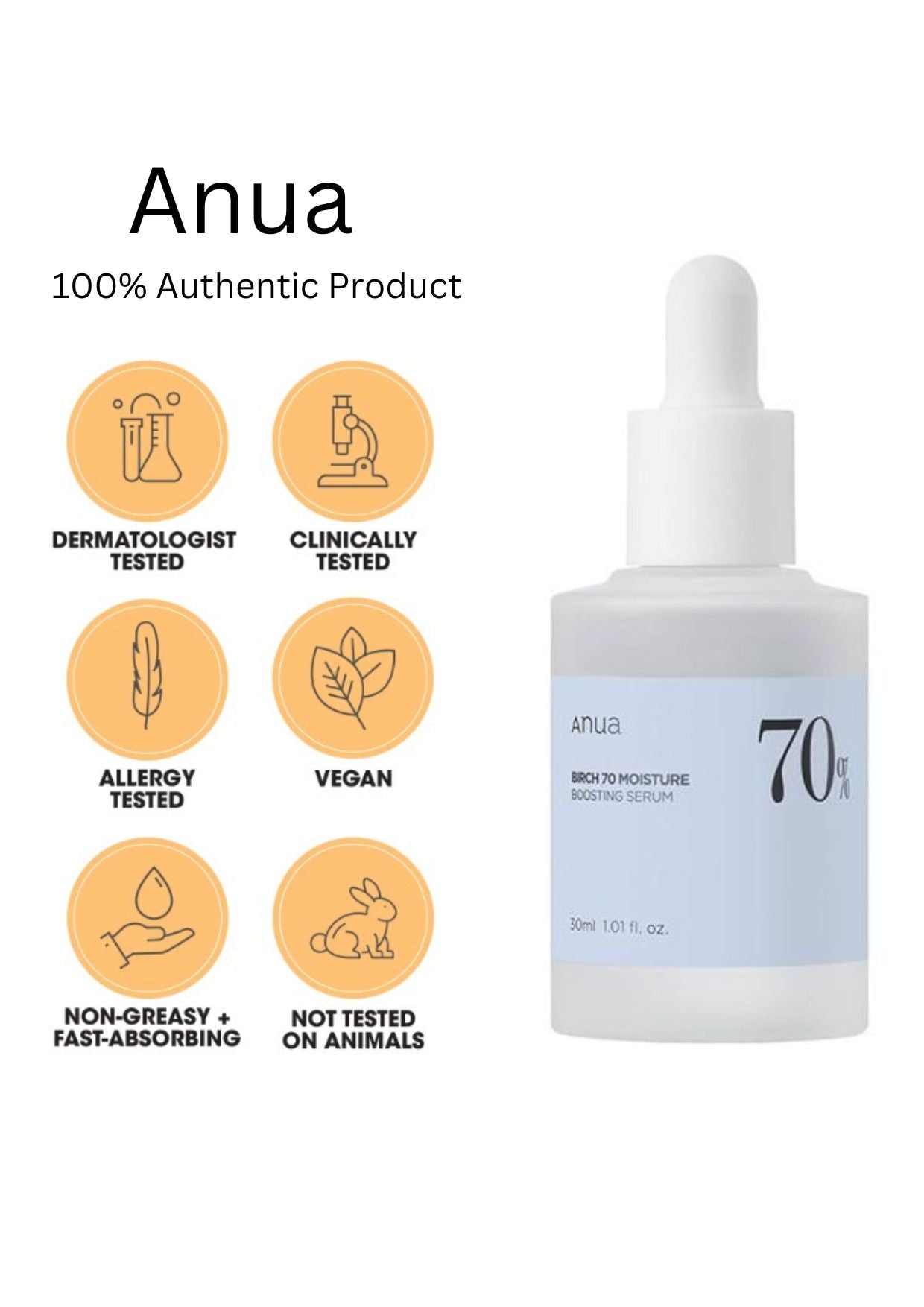 Anua Birch 70 Moisture Boosting Serum 30ml – My Store