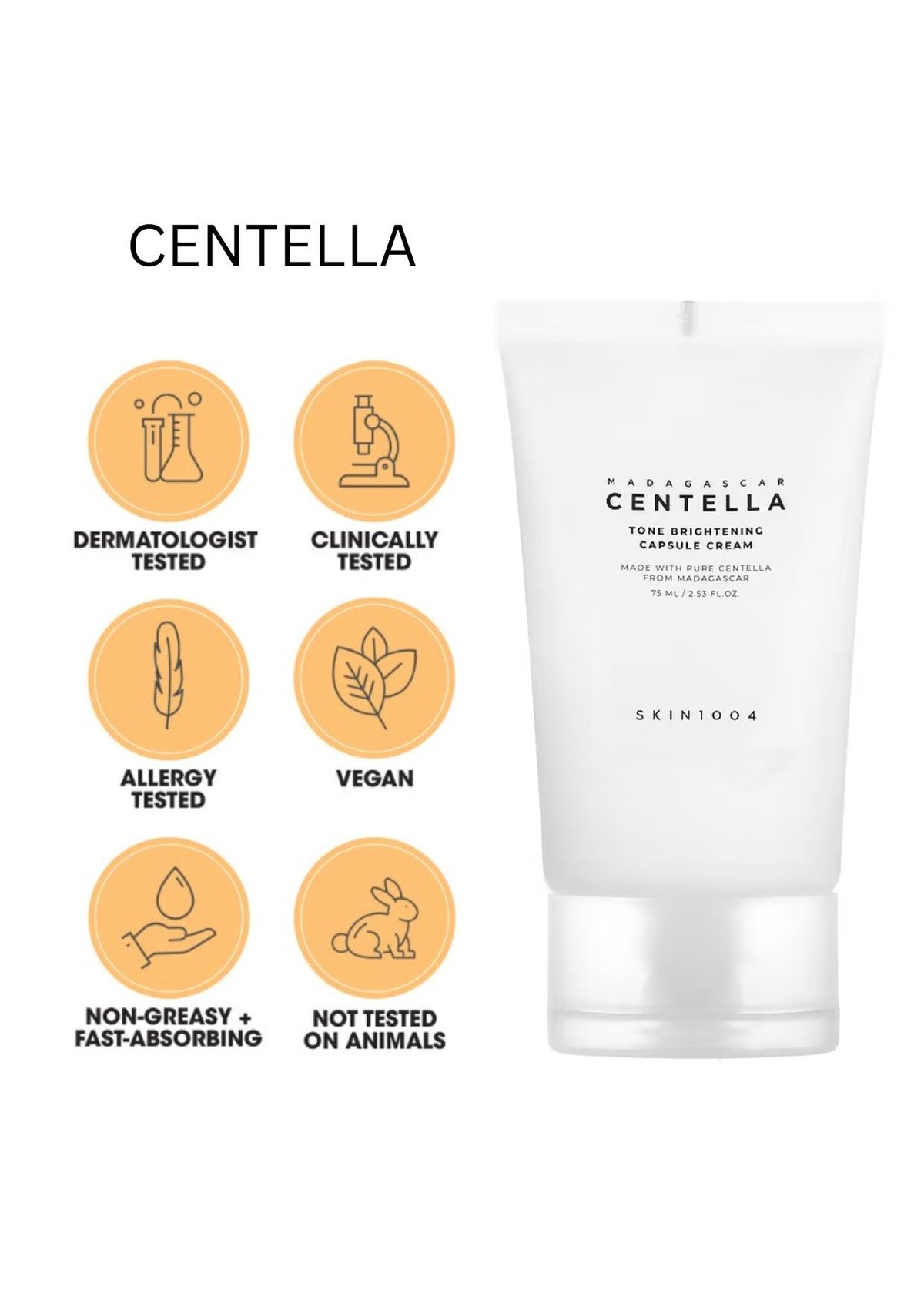 Madagascar Centella Tone Brightening Capsule Cream 75ml