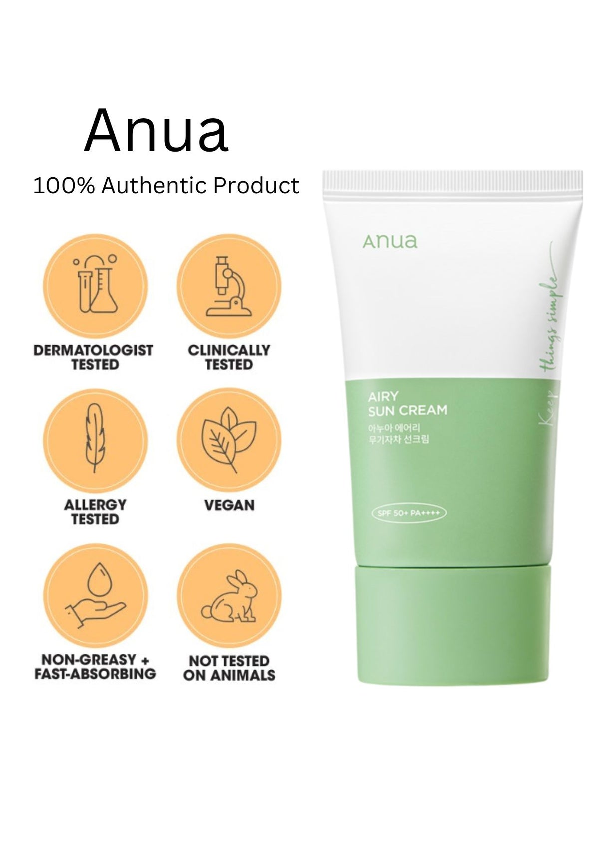 Anua Airy Suncream 50ml